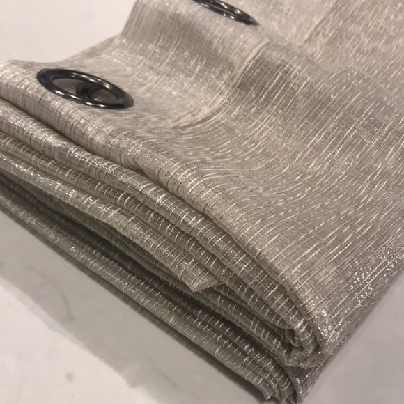 Sheer cream/silver accent curtains - Picture 7 of 7